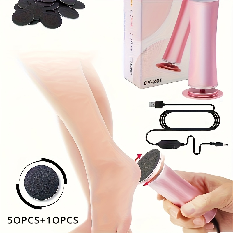 TEMU 60pcs Of Electric Foot Scrubber Sandpaper - Powerful Remover, With Adjustable Speed Control And Durable Handle - Suitable For Men And Women', Home Foot Trimming And Self-care