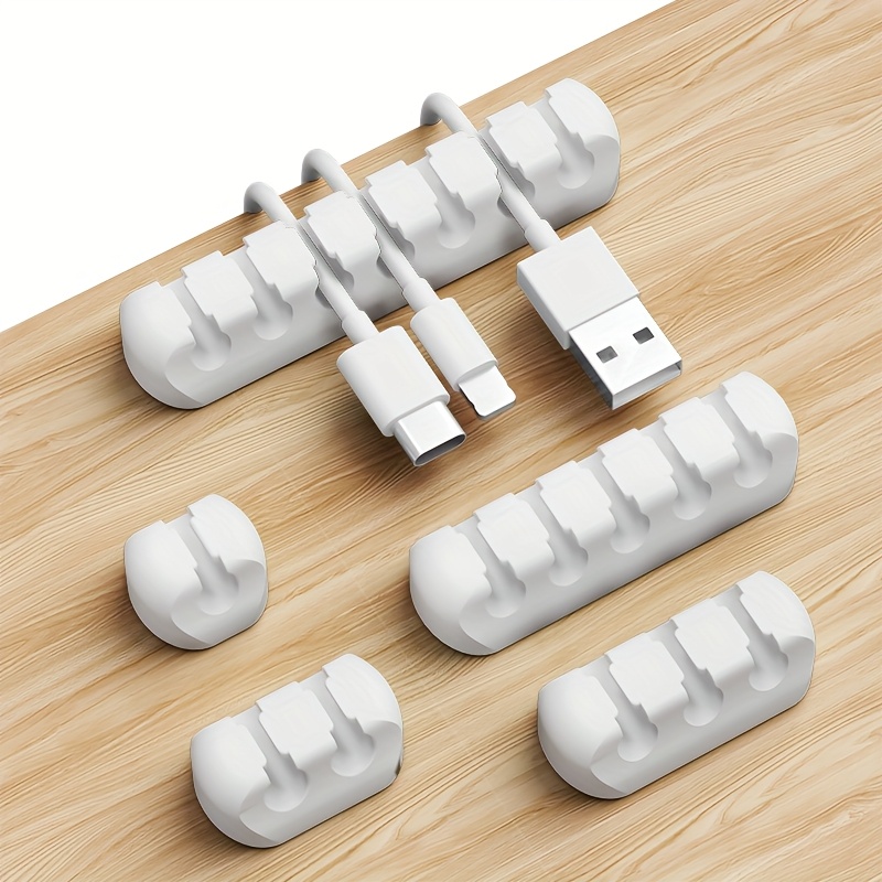 strong self   silicone cable organizers with 7 5   slots for managing cables featuring cable holders and storage boxes to keep your wires  