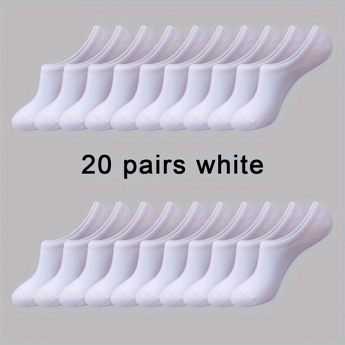 TEMU 20 Pairs Of No-show Socks, Odor & Absorption Socks, Wearing Thin