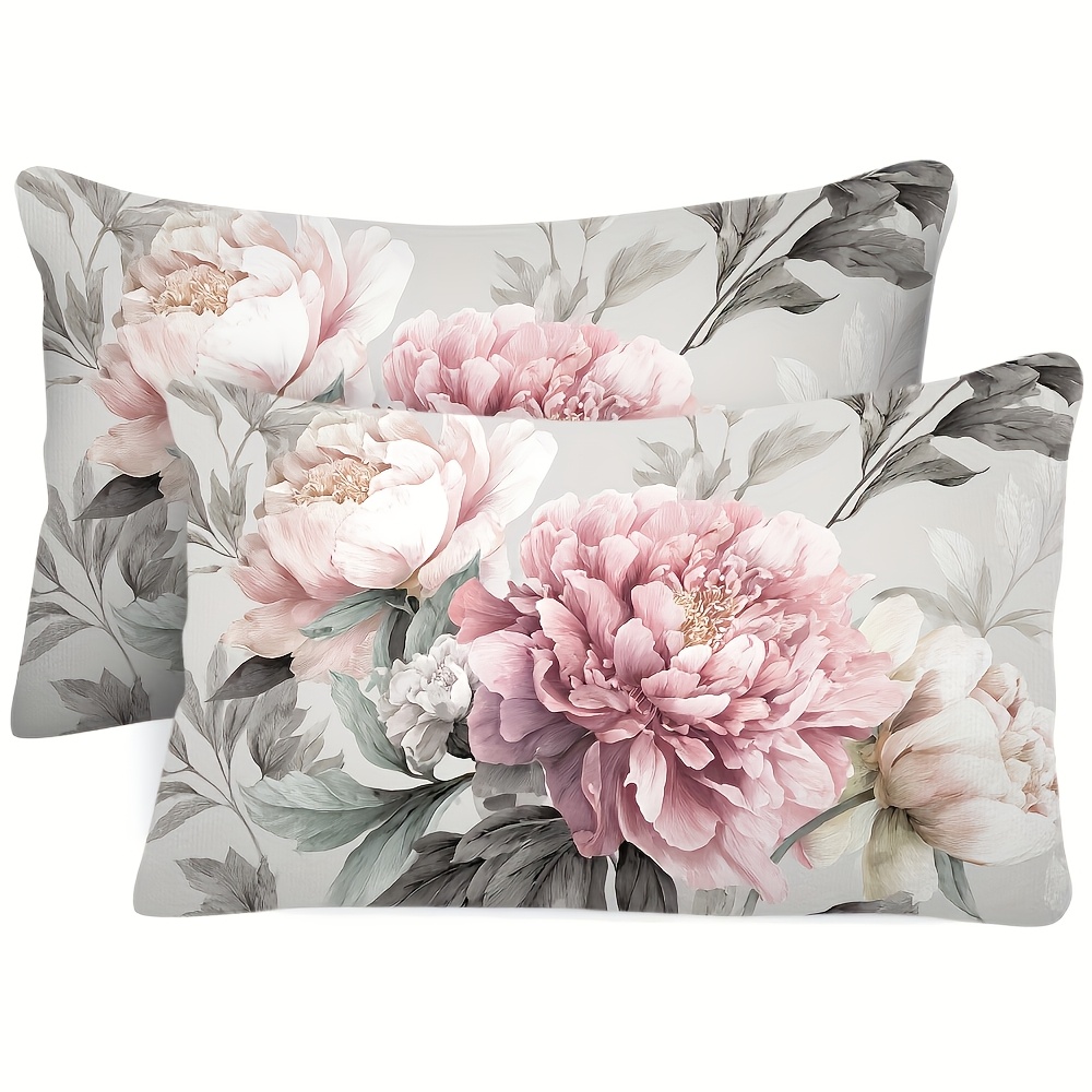 TEMU 2pcs, Double-sided Soft And Breathable Pillowcases, Double-sided Printed With Zipper Closure, 12x20 Inches. Zipper Closure, Pillow Inserts Not