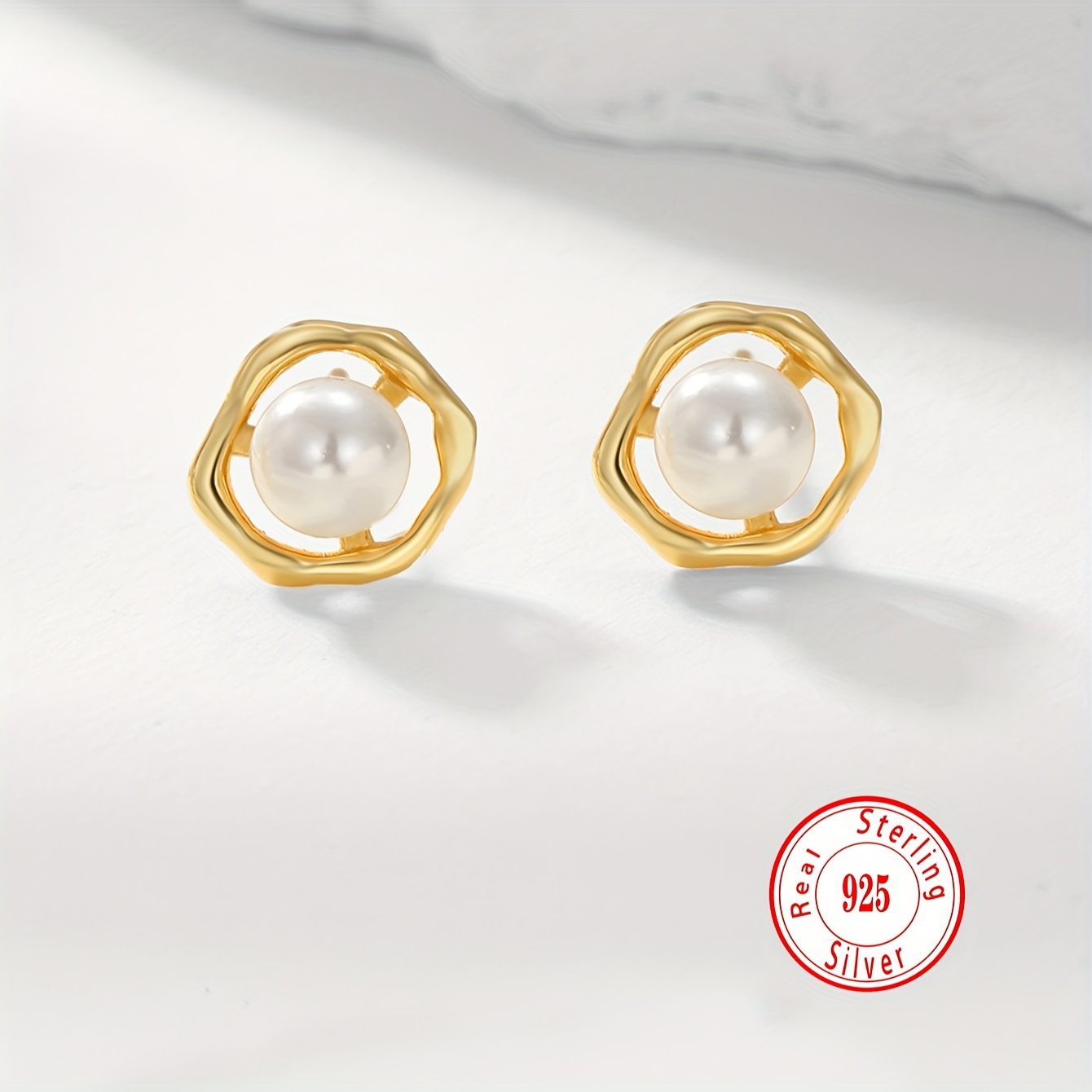 Boucles D'oreilles En Argent 925 Avec Opale Blanche - 17 Mm - Hypoallergénique - Cadeau Pour Femme - 8