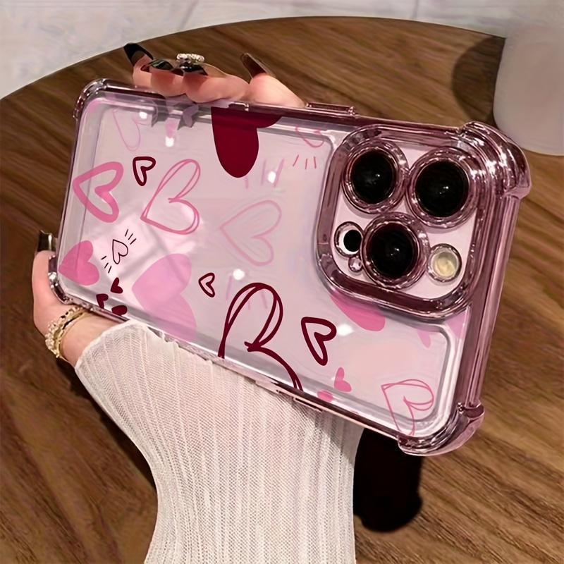 TEMU Phone Case - Fashion Trendy Colorful Heart Creative Pattern Phone Case, Suitable For Iphone 17/17 Air/16/15/14/13/12/11 Pro Max/xr/xs/xs Models