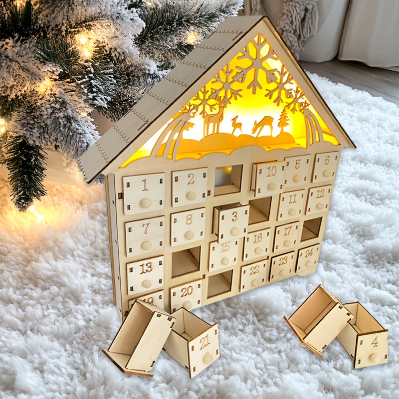 классический деревянный рождественский   с отсчетом до 24 дней, diy украшение для рождественской ёлки, коллекционное украшение дома с растительной тематикой, универсальное украшение комнаты,   рождественский подарок для семьи, родителей, жены и друзей,   на рождество