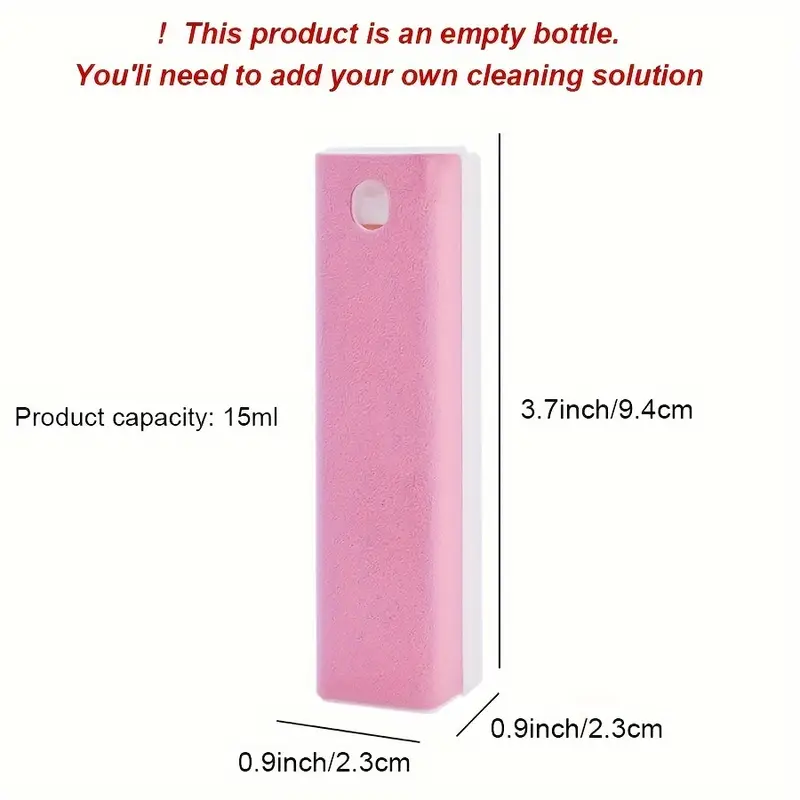 15ml portable car screen cleaner spray wipe combo no refills needed self fiber cloth for glass touchscreens dashboard interior cleaning hygienic car care sturdy handle car cleaning accessories details 5