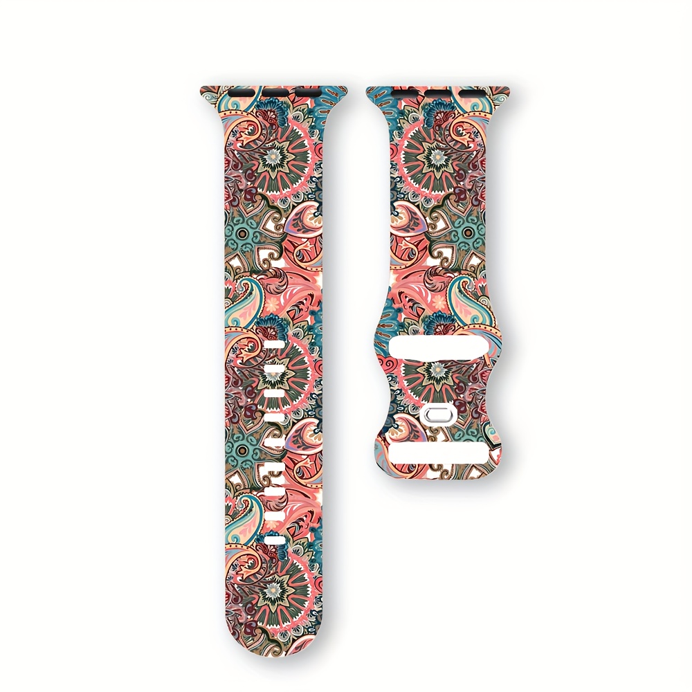 TEMU Cinturino per orologio in gel di silice a tema totem retr簷 | , e confortevole, compatibile con iWatch /2/3/4/5/6/7/8/9/10/11/se, dimensioni