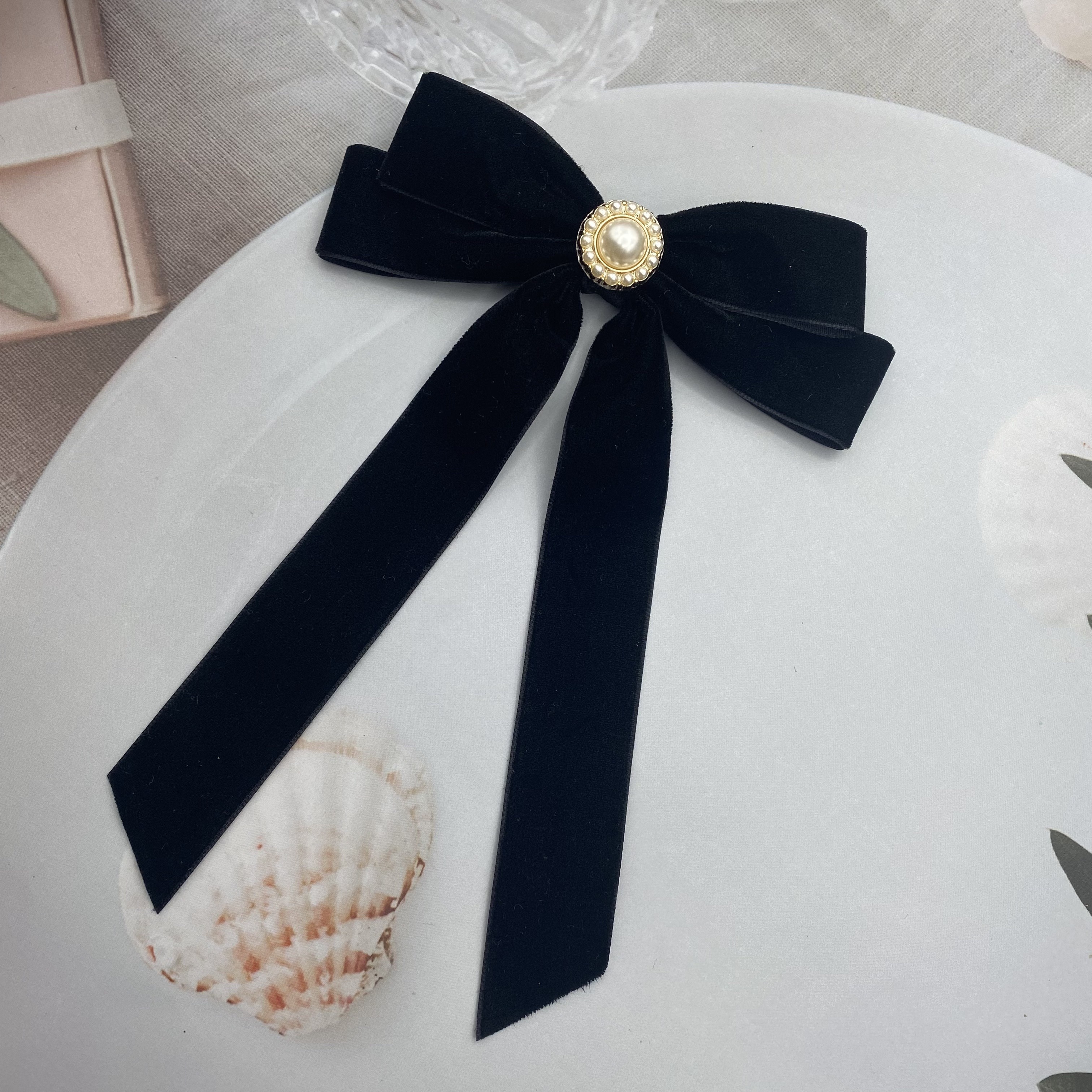 TEMU A Black Velvet Bow Tie Brooch Suitable For Women, Used As A Lapel Pin Or To Clothing Additions, Making It A Perfect Valentine's Day Gift For Her
