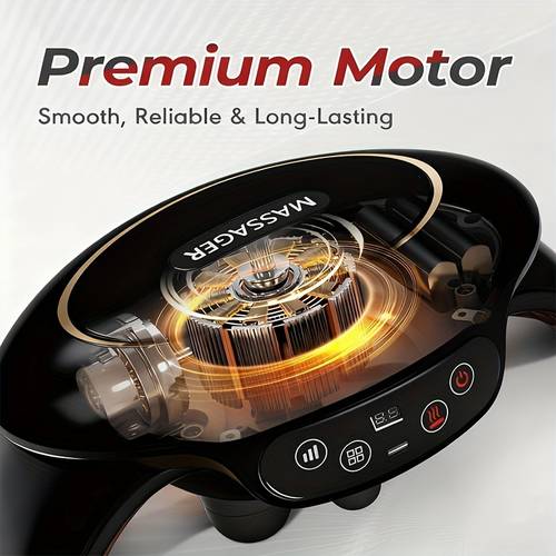 automatic abdominal massager dual use for waist and abdomen positive and negative massage black