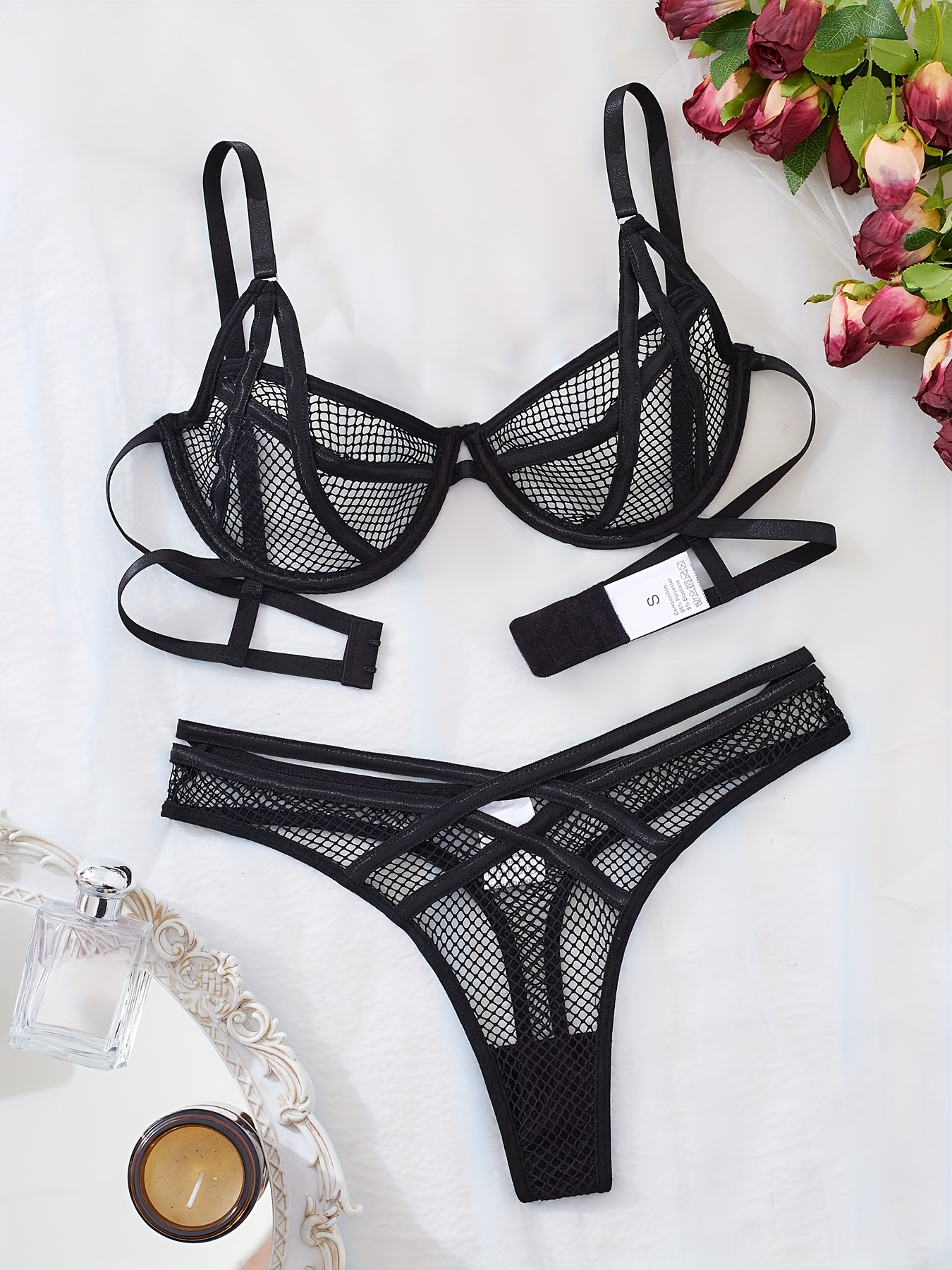 CEWIFO Lingerie Donna Cotone Intimo Donna Sexy Lingerie Hard a Rete