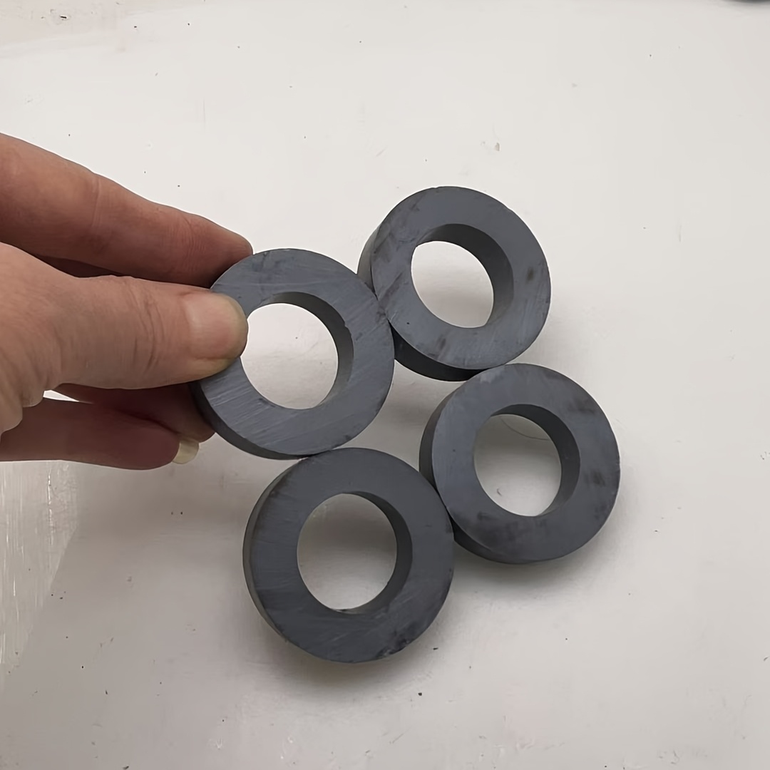 TEMU Paquete de 2/4 imanes de anillo de ferrita de 45*11-25 mm, adecuados para motores, imanes de altavoces, etc.