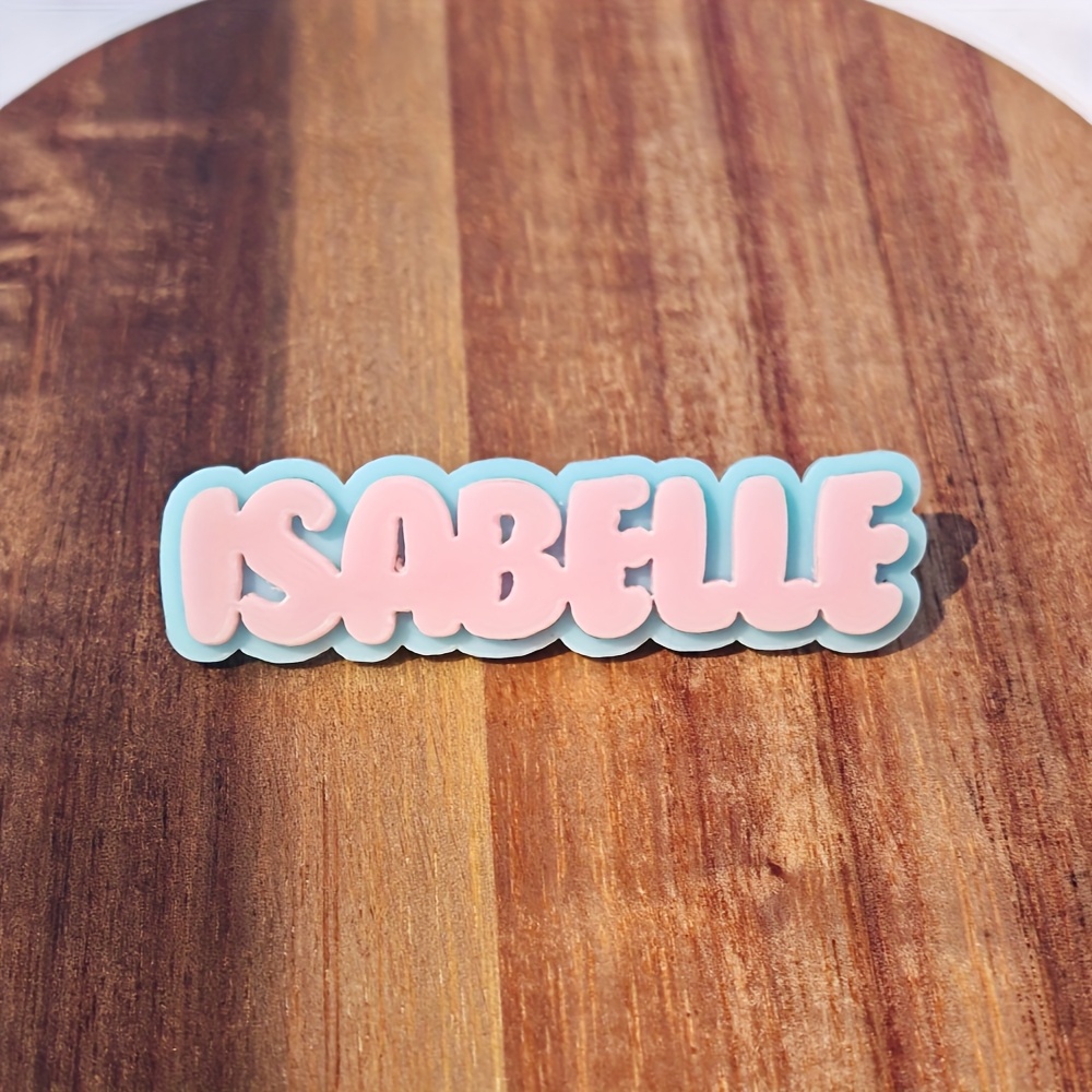 TEMU Custom Acrylic Name Brooch Nameplate - Personalized Double-layer 3d Name Tag Suitable For Events, Parties, Business Badges & Backpack Labels,