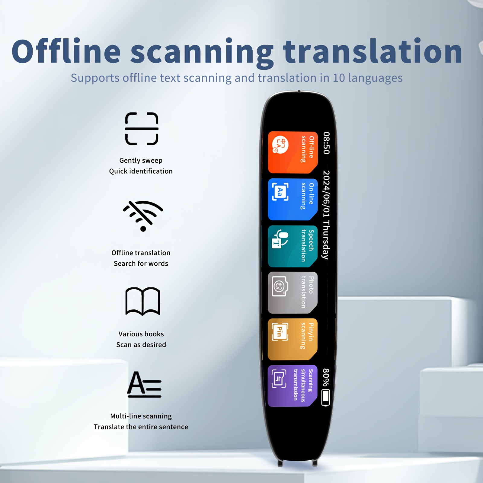 Translation Pen Scanner - 142 Language Online/Offline Translator With Text To Speech