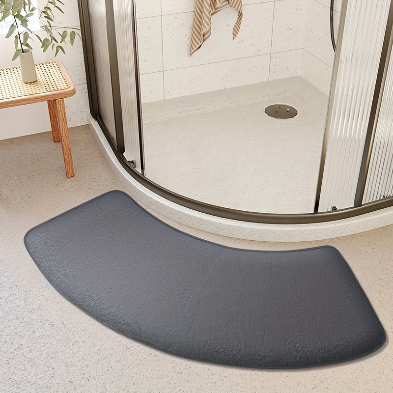 

Non-slip Bath Mat, Thickened Polyester Shower Door Rug, Half- Entryway Foot Mat, Hand-washable, Low Pile, Machine-made, 660g/㎡, 1.2cm , Kitchen & Bathroom Decor