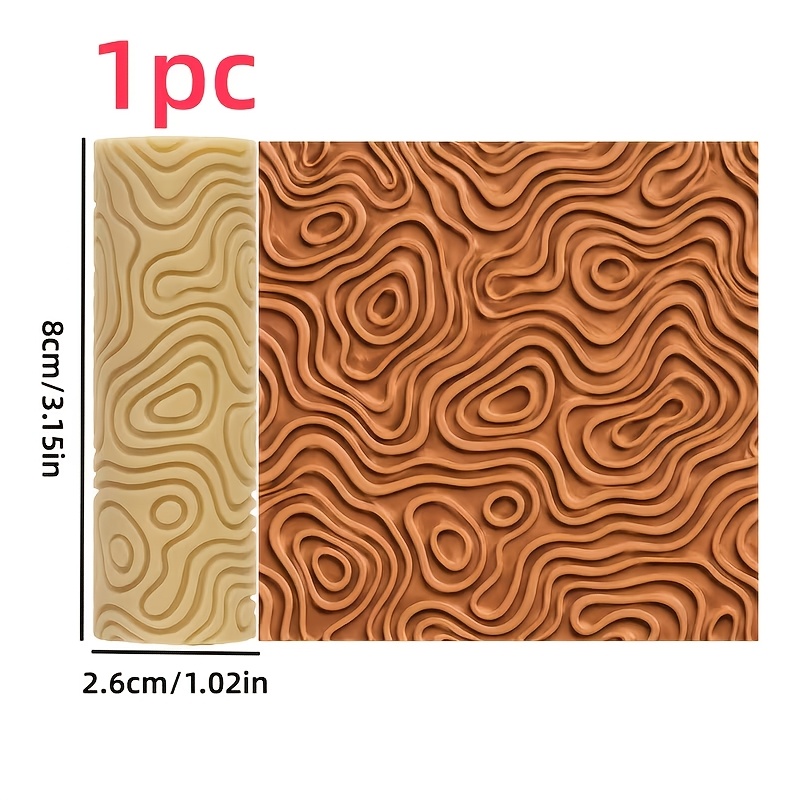 TEMU 1pc Texture Embossing Roller - Texture Tool For Mother's Day, Spring, Summer Use On Coasters, Ceramics, Pottery, Sculpture, Weaving, Jewelry
