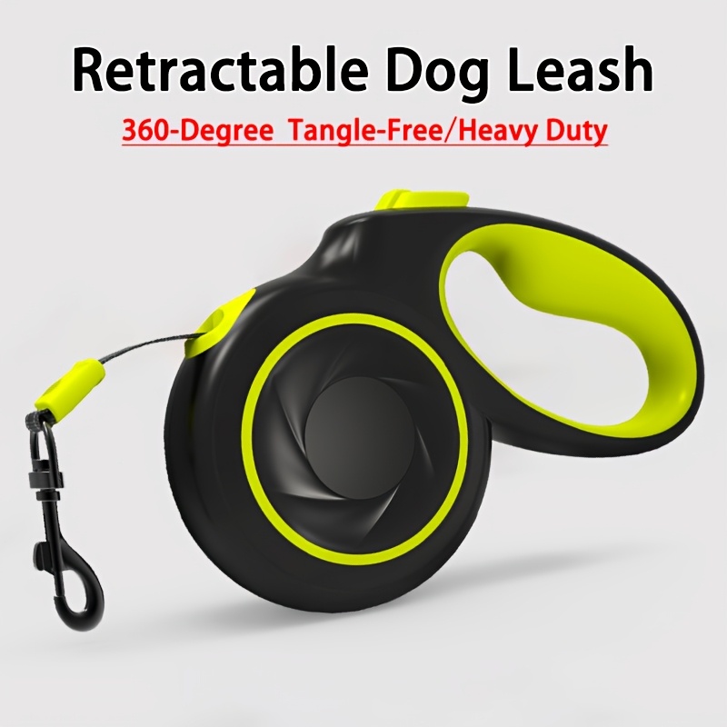 

1pc Keypai 16ft Retractable Dog Leash, 360° -free, Heavy Duty Nylon With Reflective Tape, Anti-slip Handle, One-handed Brake & Lock, For Medium Large Dogs Up To 110lbs - Geometric Pattern