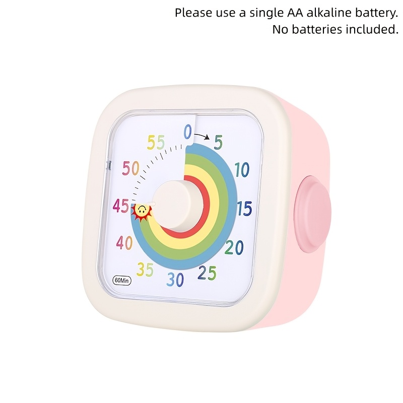 60-minute Visual Timer With Silent Countdown, Indicator, And Colorful Raindrop Design For Time Management, Kitchen, Or Study Use, Study Timer, Design, Durable Plastic