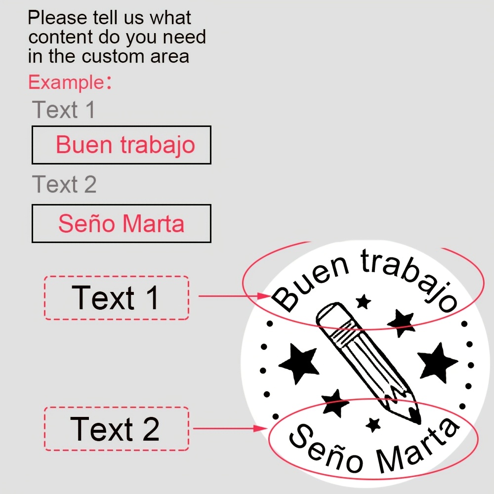 TEMU Personalized Stamp - Custom Text/phonetic Seal Suitable For Spanish, French, Dutch, English, German - Round Stamp For,, Office Use - Gift For