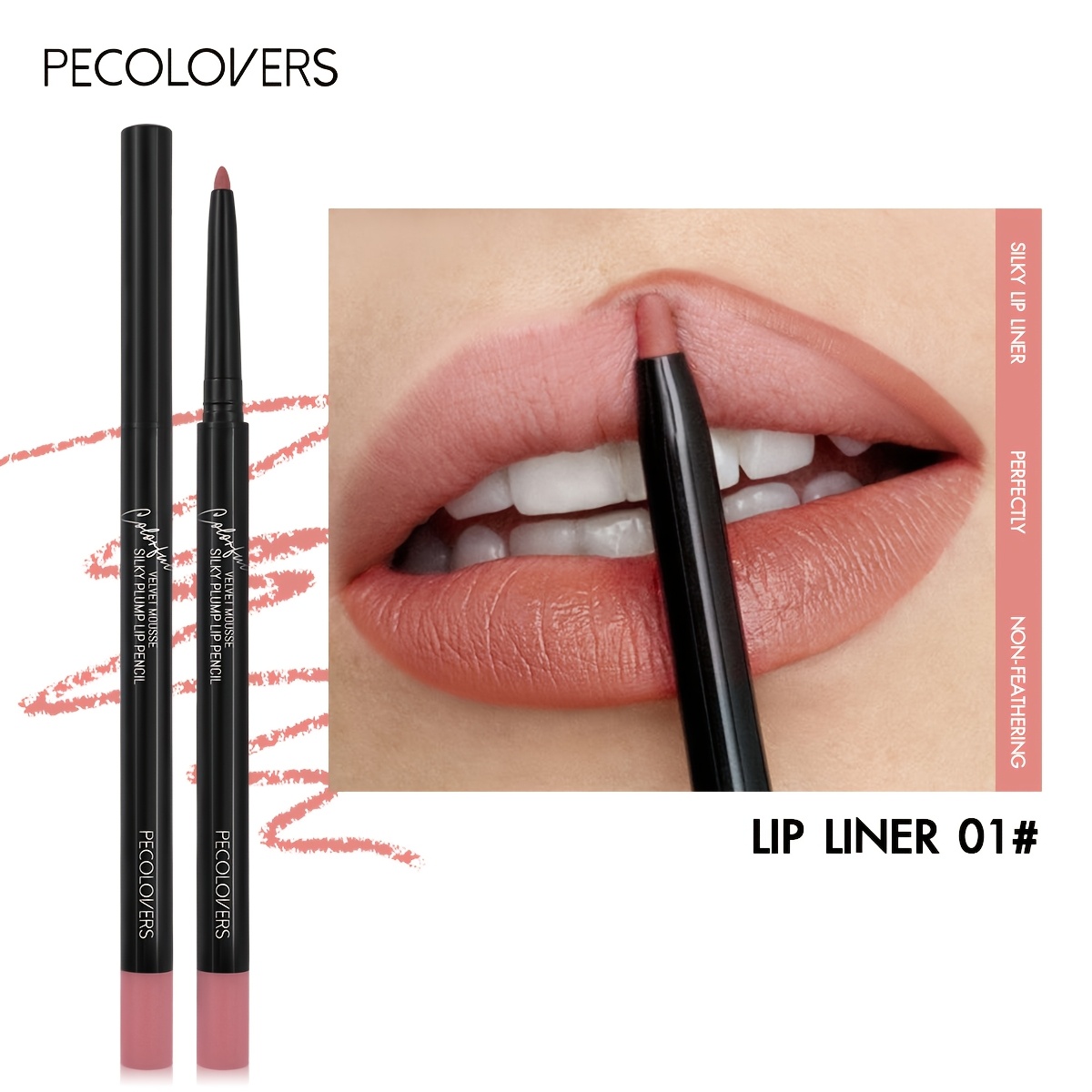 Nude Matte Lip Liner, Waterproof, Natural And Long-lasting, Nude Contour Lip Gloss, Suitable For Moisturizing Makeup And Lip Cosmetics