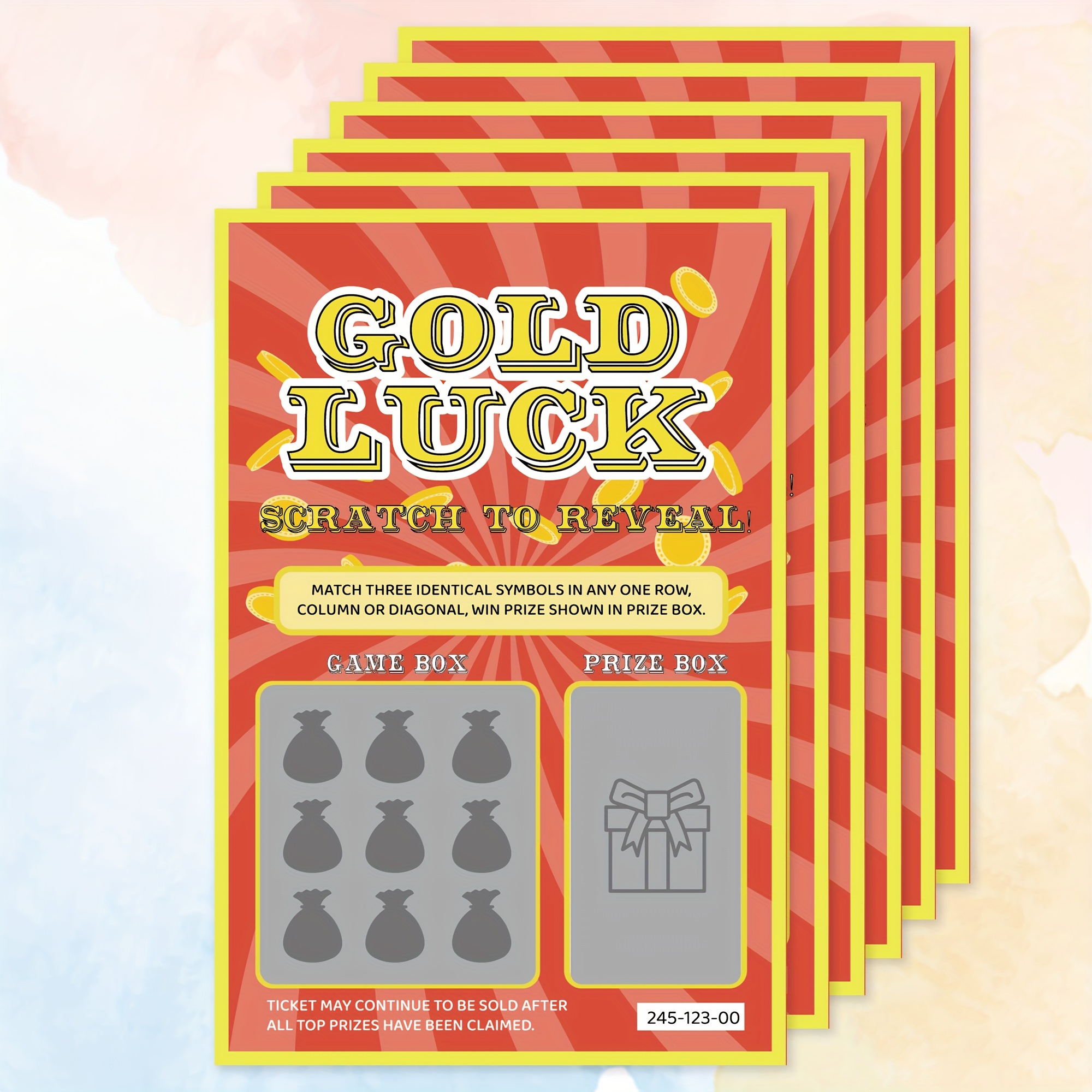 

6-pack Pregnancy Reveal Scratch-off Tickets, Wingkind Faux Lottery Scratchers, Universal Good Luck Pregnancy Announcement Notes, For English-speaking Recipients