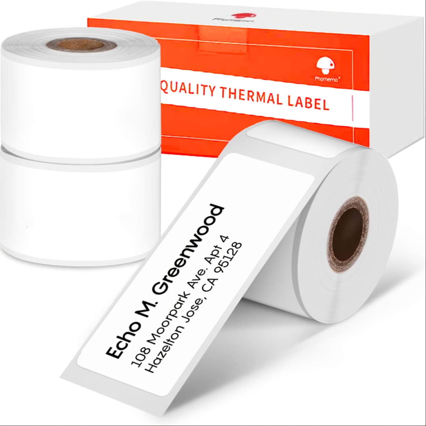 ''x2.64'' 25x67mm Phomemo [3x130 Pcs] Address Labels, M110 M220 M221 M120 Labels, White, 130 Labels/roll, 3 Rolls, Thermal Adhesive Phomemo Original Labels