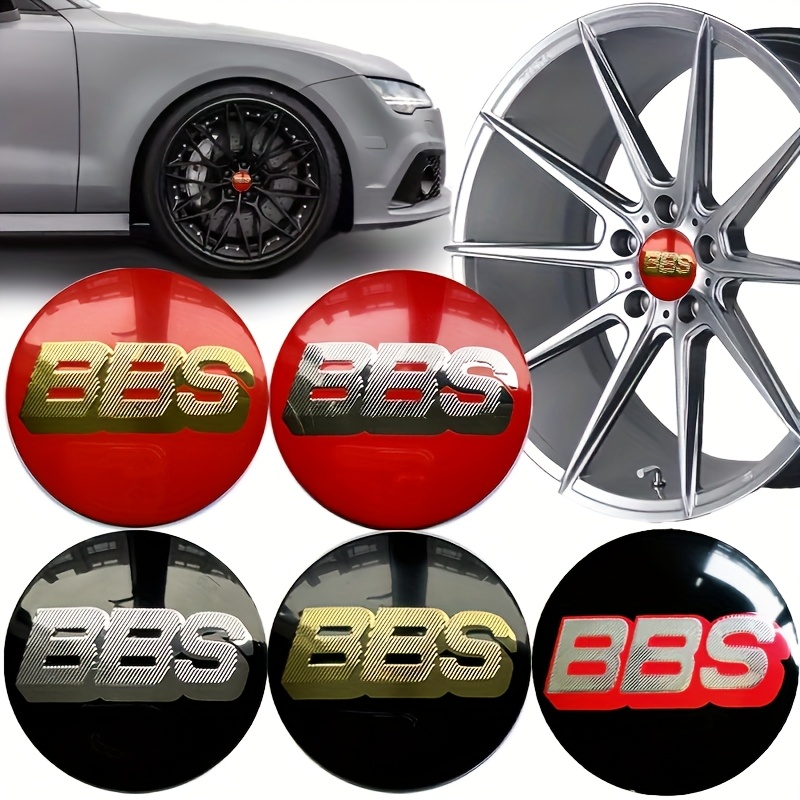 

4pcs Bbs Car Accessories 3d Aluminum 56mm Wheel Center Stickers For Car Styling - Bbs Rm, Rz, Rg, Rs