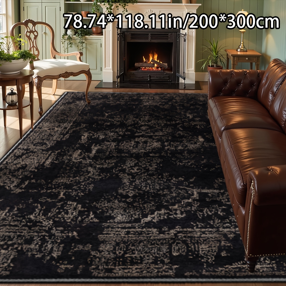 TEMU Soft Plush With A Dotted Plastic Base, This Versatile Gothic Black Patterned Home Decor Is Suitable For Various Settings Such As Living Room