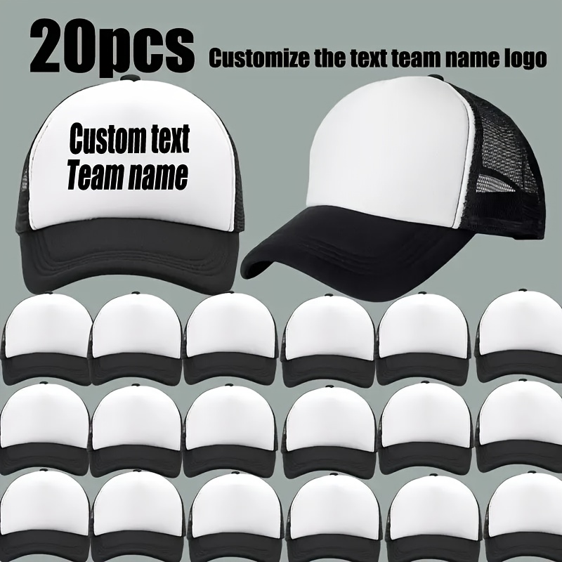 20 Custom Logo Trucker-Style Baseball Caps