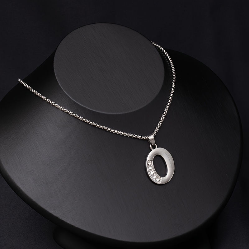 Simple Stylish Women's 26 English Letters Titanium Steel Necklace