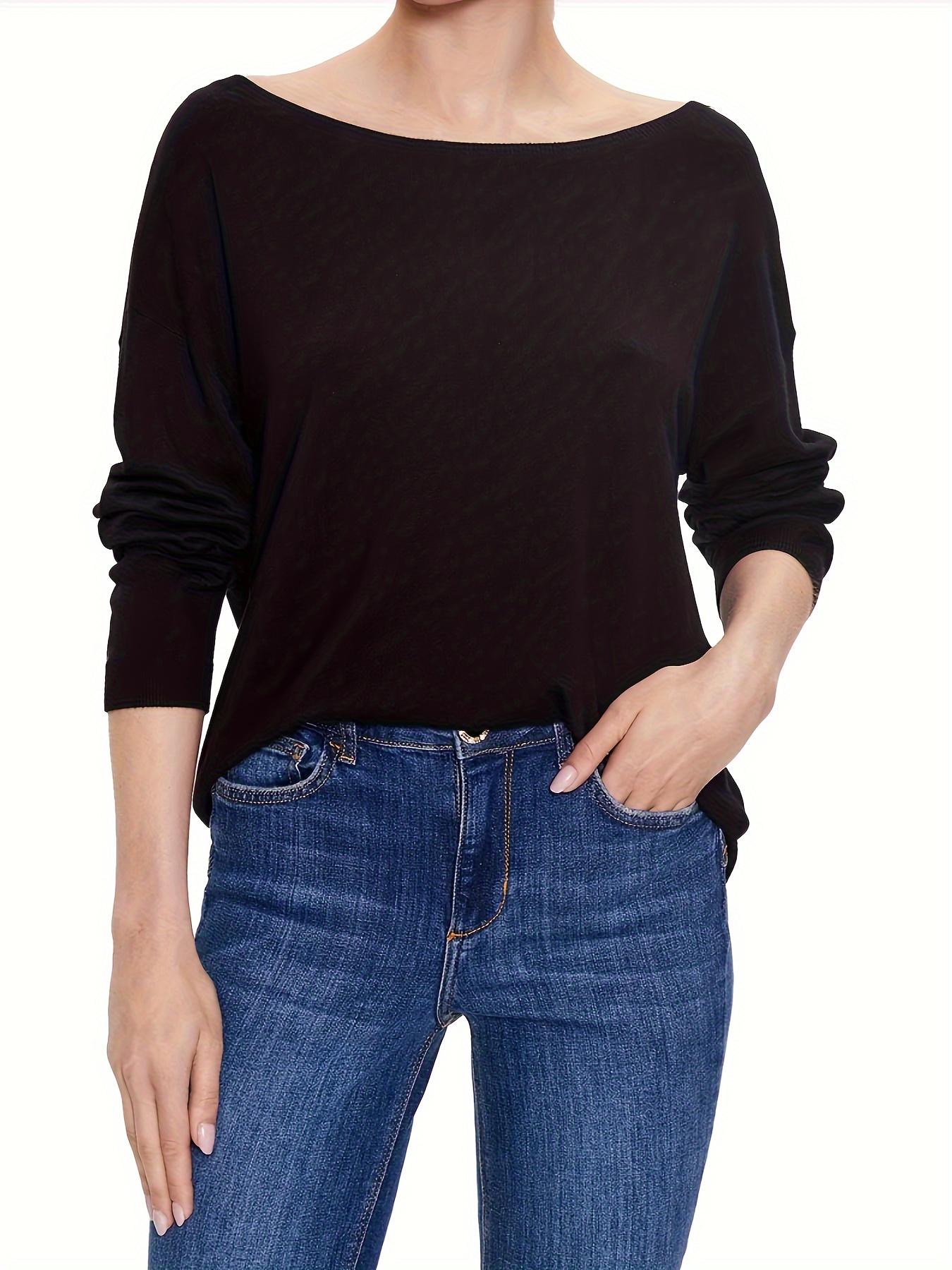 Top Mujer De Cuello Alto Y Manga Larga - Básico Sólido, Slim Fit, Tejido Térmico Y Elástico Para Otoño E Invierno