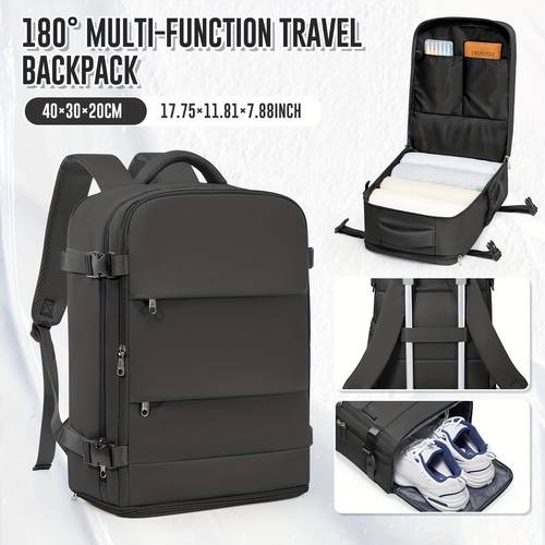 per ryanair/easyjet: borsa da cabina/ 40x30x20cm, da viaggio/ aereo/ casual, per uso esterno e , spallacci regolabili, a °, chiusura con cerniera, scomparto per scarpe, scomparto per laptop da 14 pollici