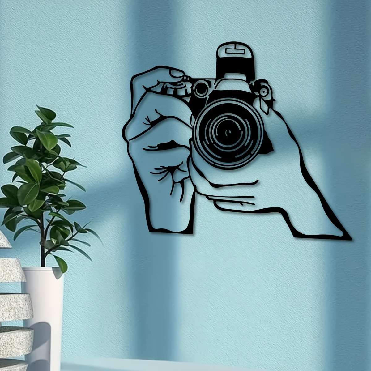 

1pc Metal Wall Decor, Camera Metal Wall Decor, Photographer Metal Wall Decor, Camera Wall Art, Sport Line Art, Sport Wall Decor, Line Wall Art