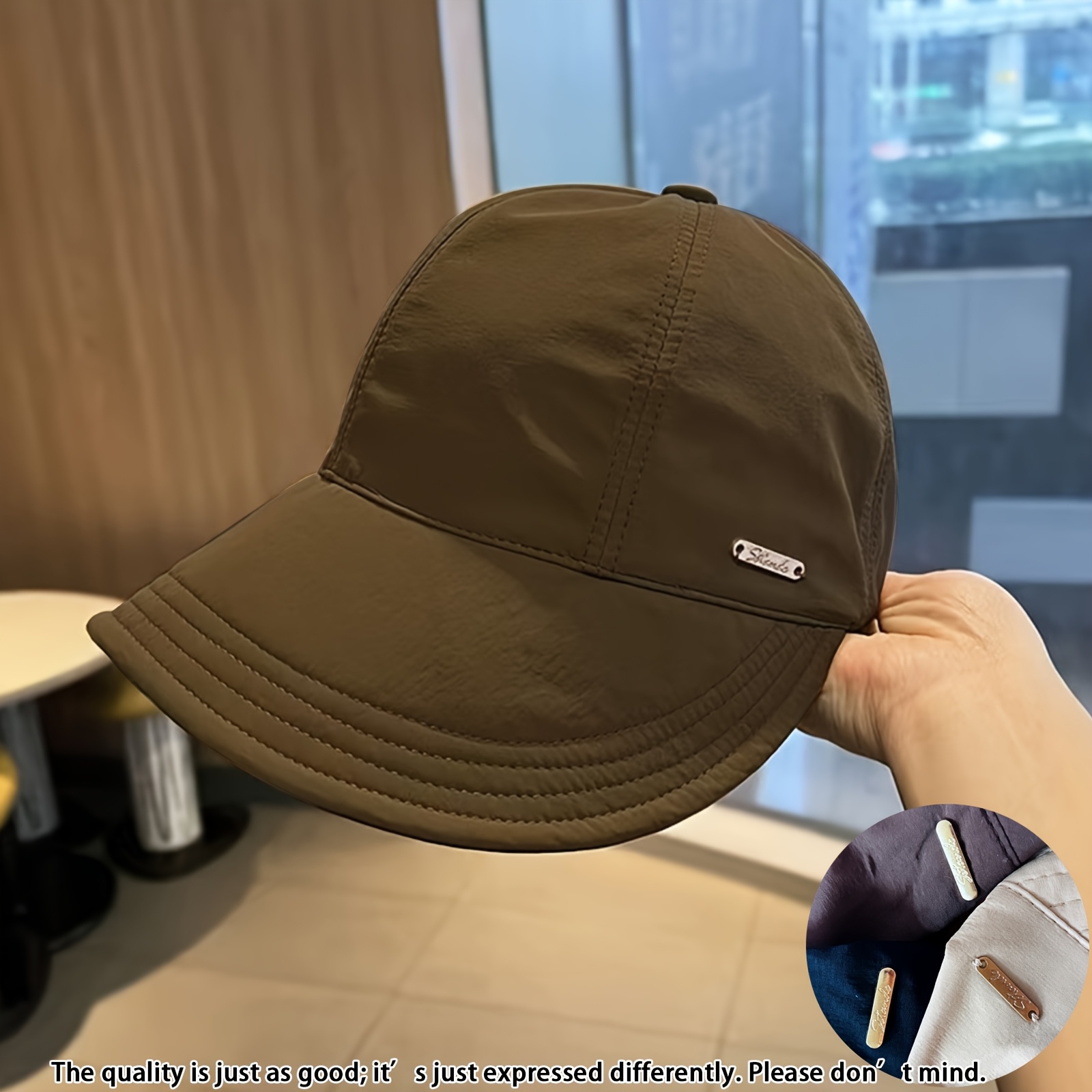 TEMU Women's Lightweight Foldable Baseball With Adjustable Wide Brim: A Versatile Fashion Accessory Suitable For Everyday Casual Wear
