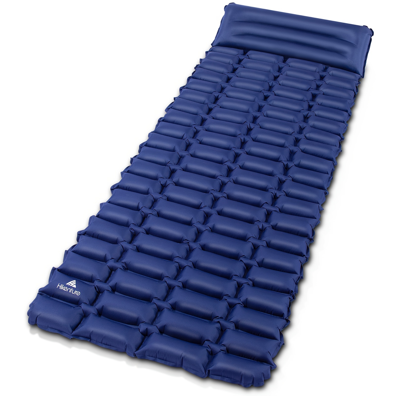 TEMU Hikenture Camping Sleeping Pad, 28" Extra-wide Mattress With Pillow, Inflatable Backpacking Mat (1154-a1)