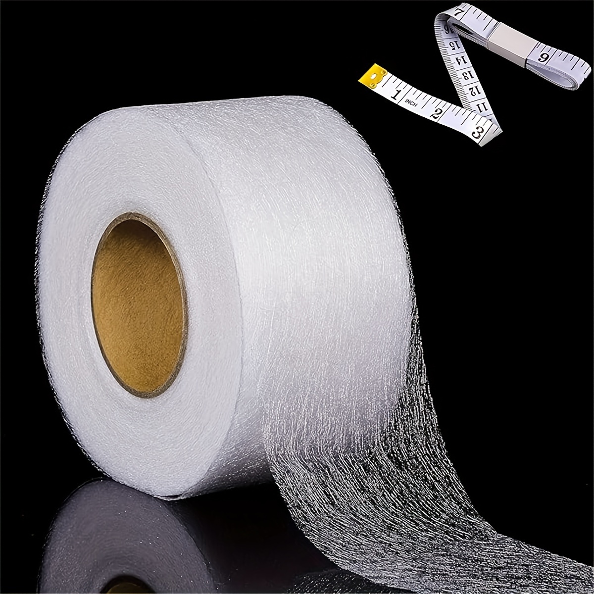 

Extra Wide Iron-on Hem Tape, 70 Yards - No Sew Fabric Adhesive Roll With Measuring Tape For Jeans, Curtains & Clothing (20/25/60mm)