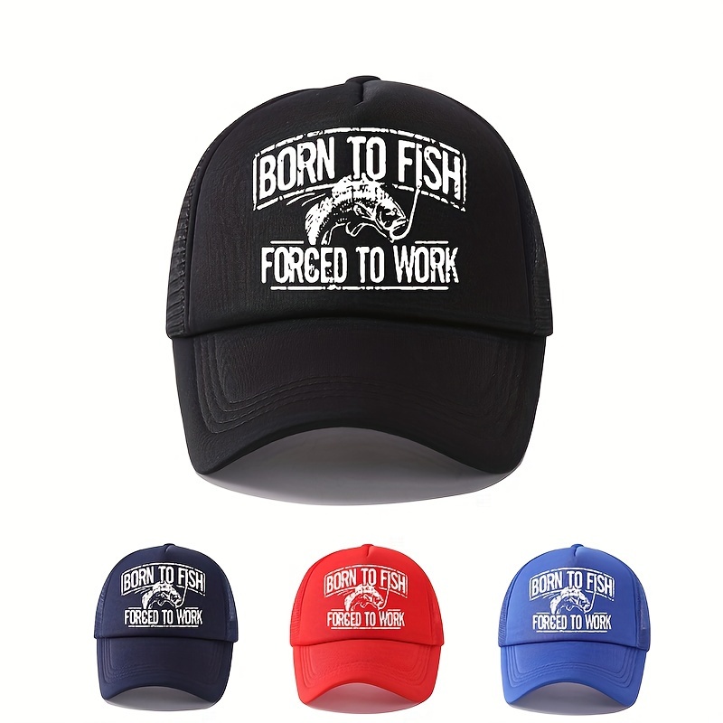 nsendm Male Hat Adult Fish Hat Black Breathable Hat Cap Foldable Fisherman  Mens Baseball Caps Men's Drinking Bucket Hat(Black, One Size)
