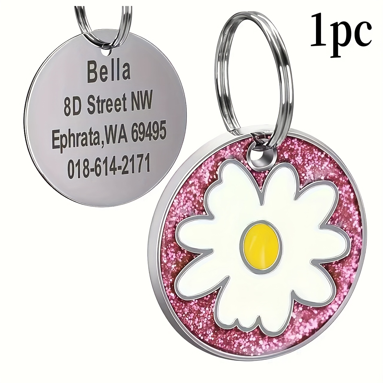 TEMU 1pc Personalized Pet Id Tag - Suitable For Medium Dogs And Cats