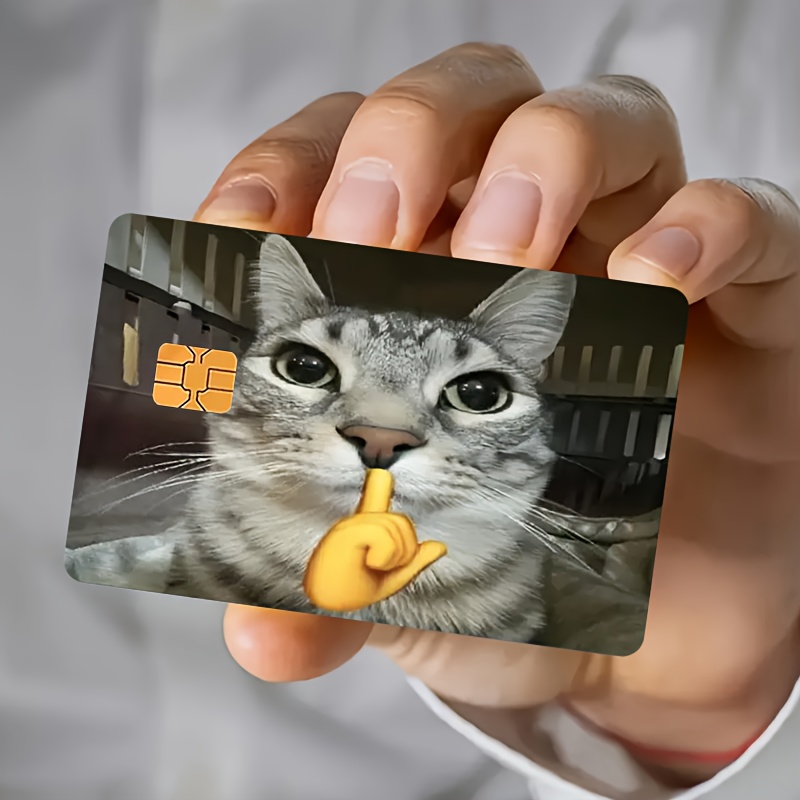 credit card sleeves funny 2Pcs You're Gonna Make Me Pay Sticker Skin Credit Card Sticker Credit Card skin cover Debit Card Stickers for Key, Debit, Credit, Bank Card Card Skin for funny shushing cat meme card