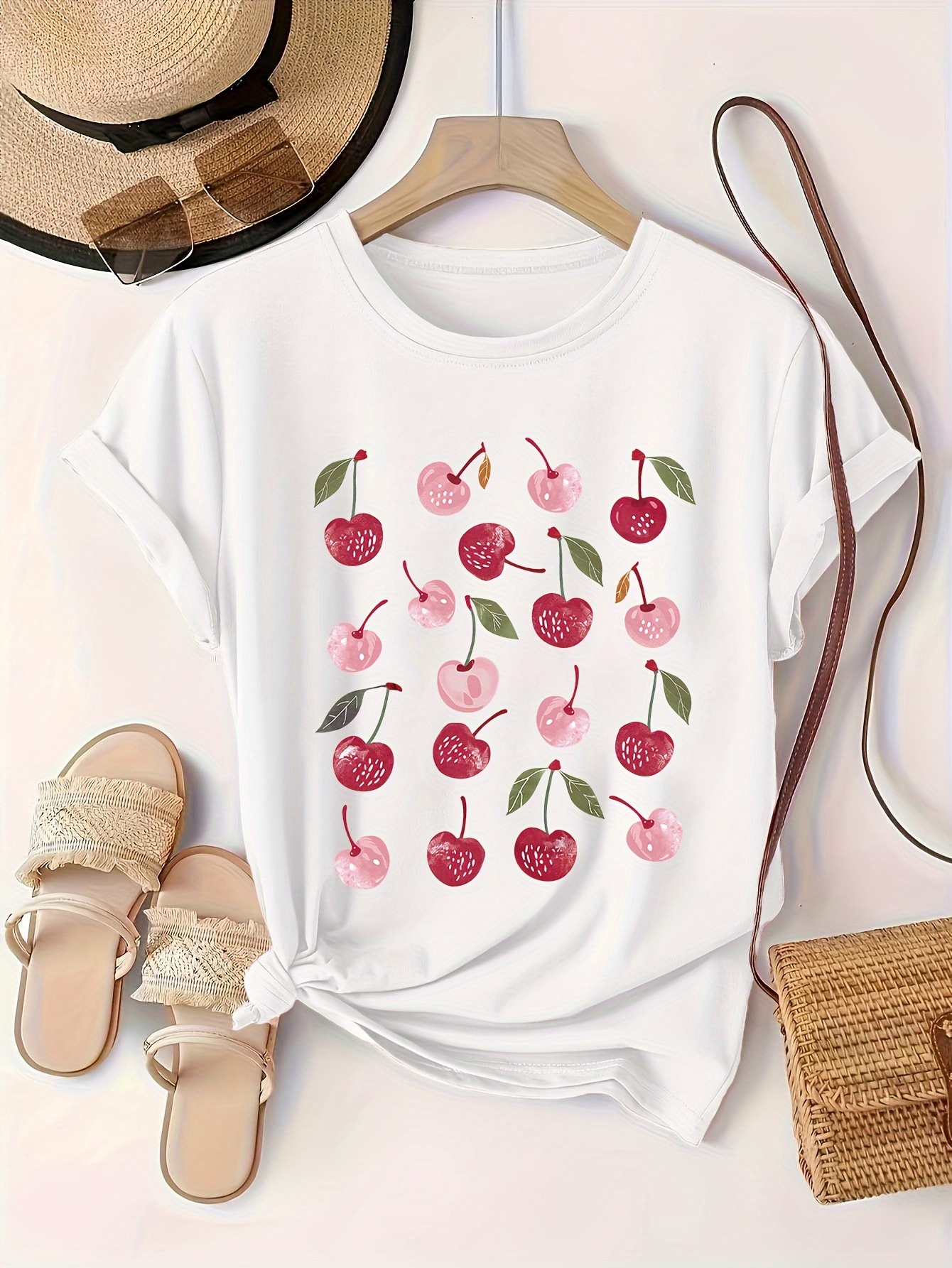 cherry shirt women sold on Temu United States