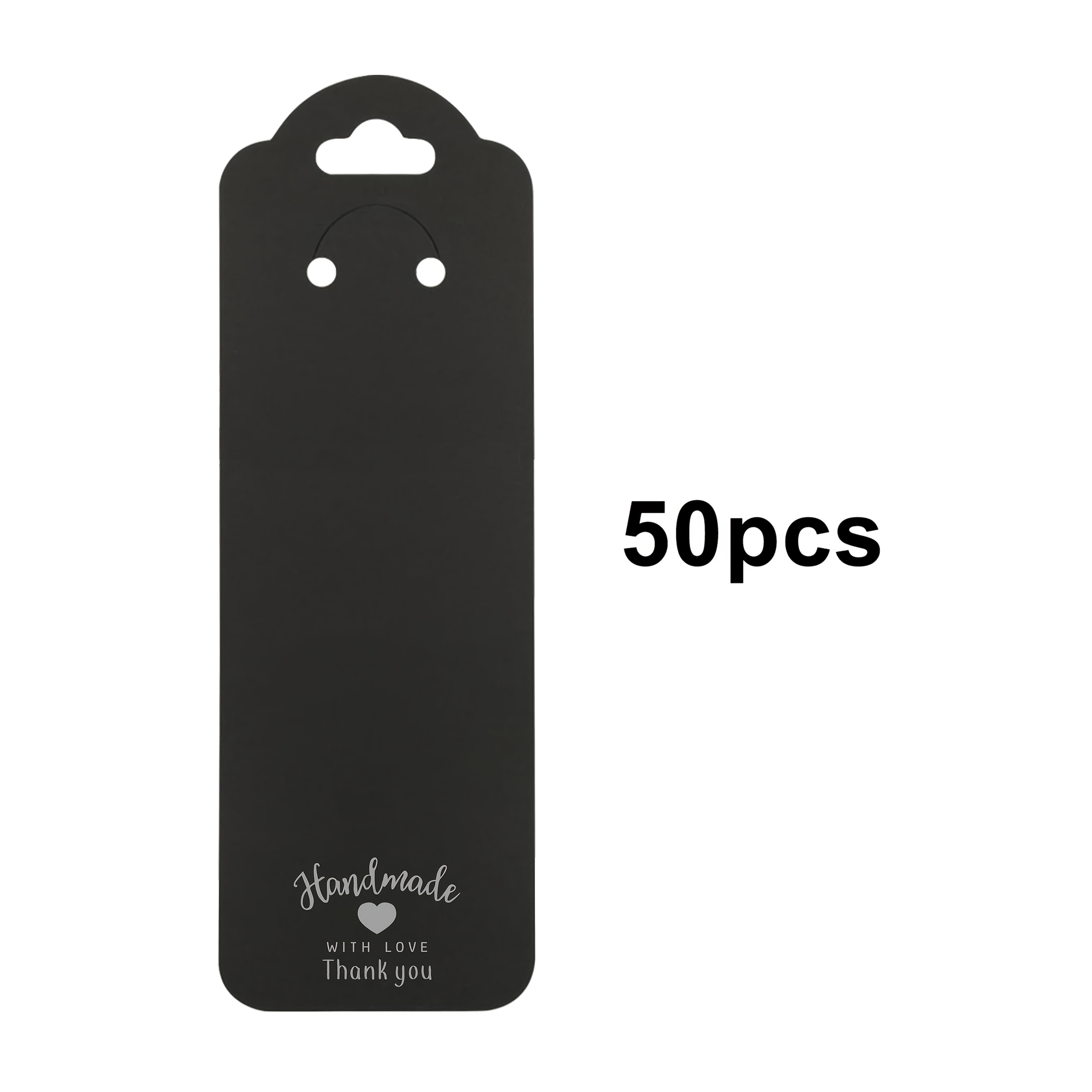 TEMU 50/100pcs Keychain Jewelry Display Cards, Hanging Hole Jewelry Packaging Cards Suitable For Keychain Packaging Supplies, Small Business Supplies