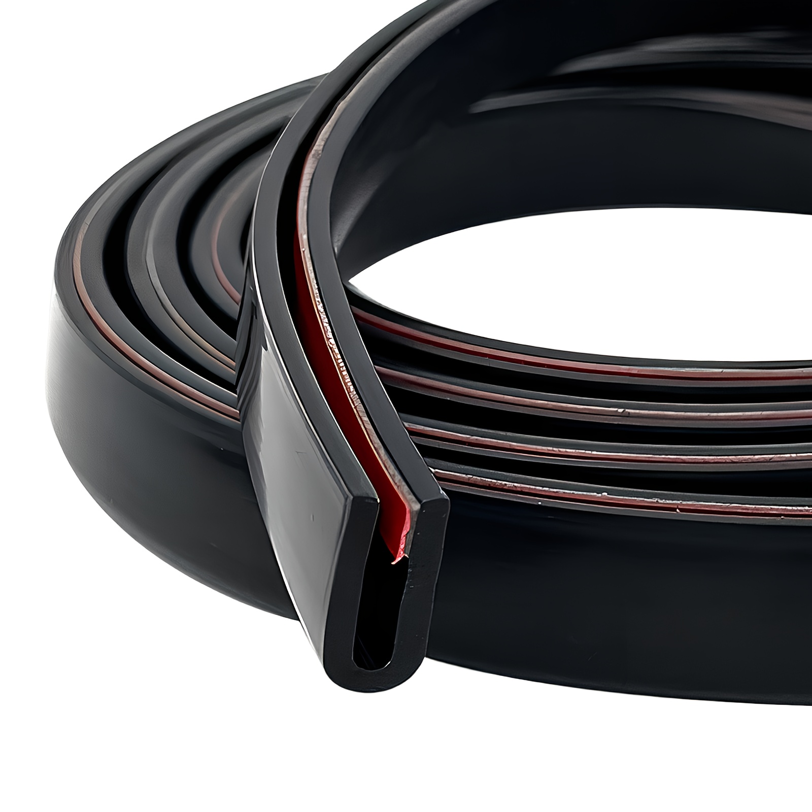 Image of 3-meter Self-adhesive Strip, Rubber U-profile , Rubber Profile, Rubber U-strip For Sheet Metal, Glass Windows, And Automotive Sheet Metal , Black