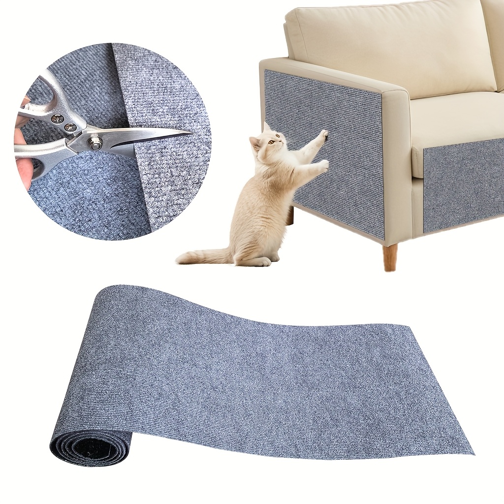 TEMU Cat Scratchers For Indoor Cats Cat Scratching Mat Self Adhesive Scratch Resistant Felt Mat For Walls And Furniture Polyester Material - Multi