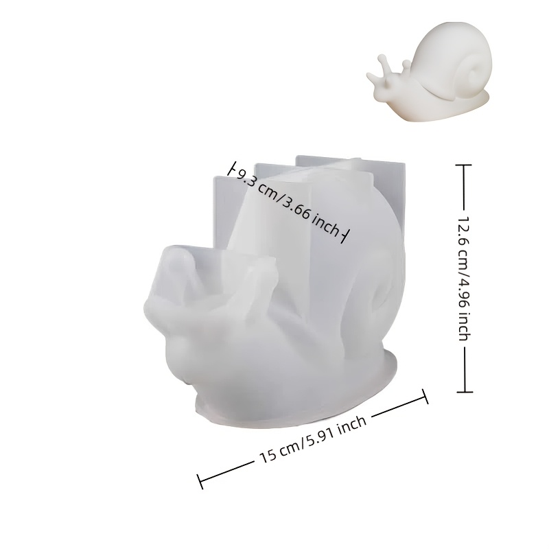 TEMU Silike Lufei Reusable 3d Snail Silicone Mold Suitable For Resin, Gypsum Cement & Candle Making - Multi-use Diy Craft Mold With Snail Shape, Easy