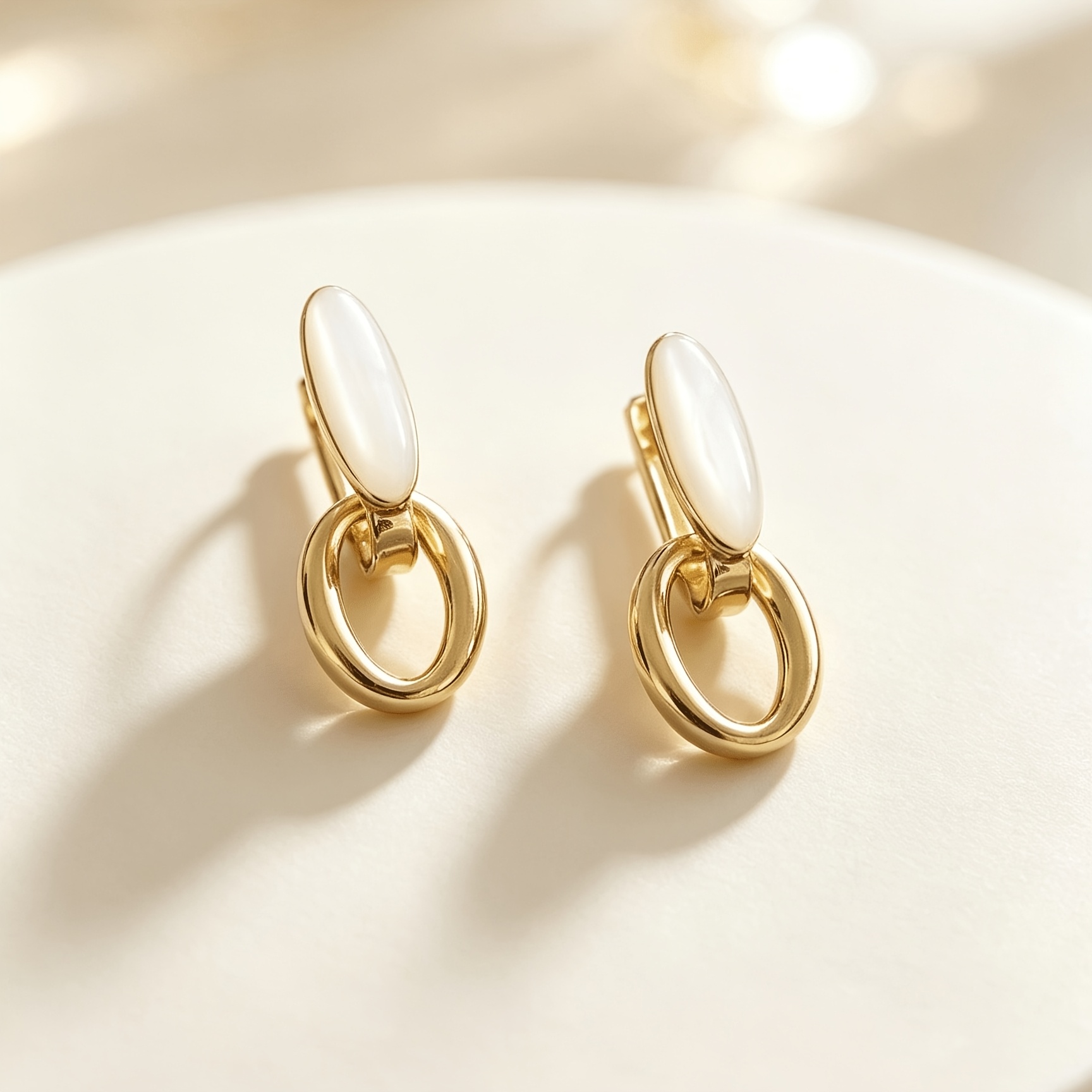 Women's Exquisite Irregular Geometric Dangle Earrings, Elegant Style