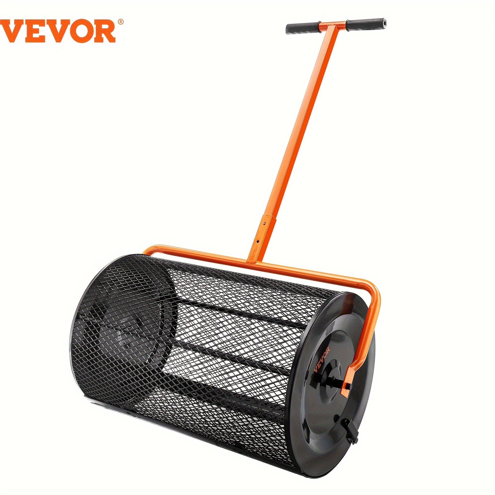 

Vevor 24-inch Steel Lawn Roller Sifter With Black Powder Coating - Hand-powered Soil Spreader For Gardening - No Electricity Required