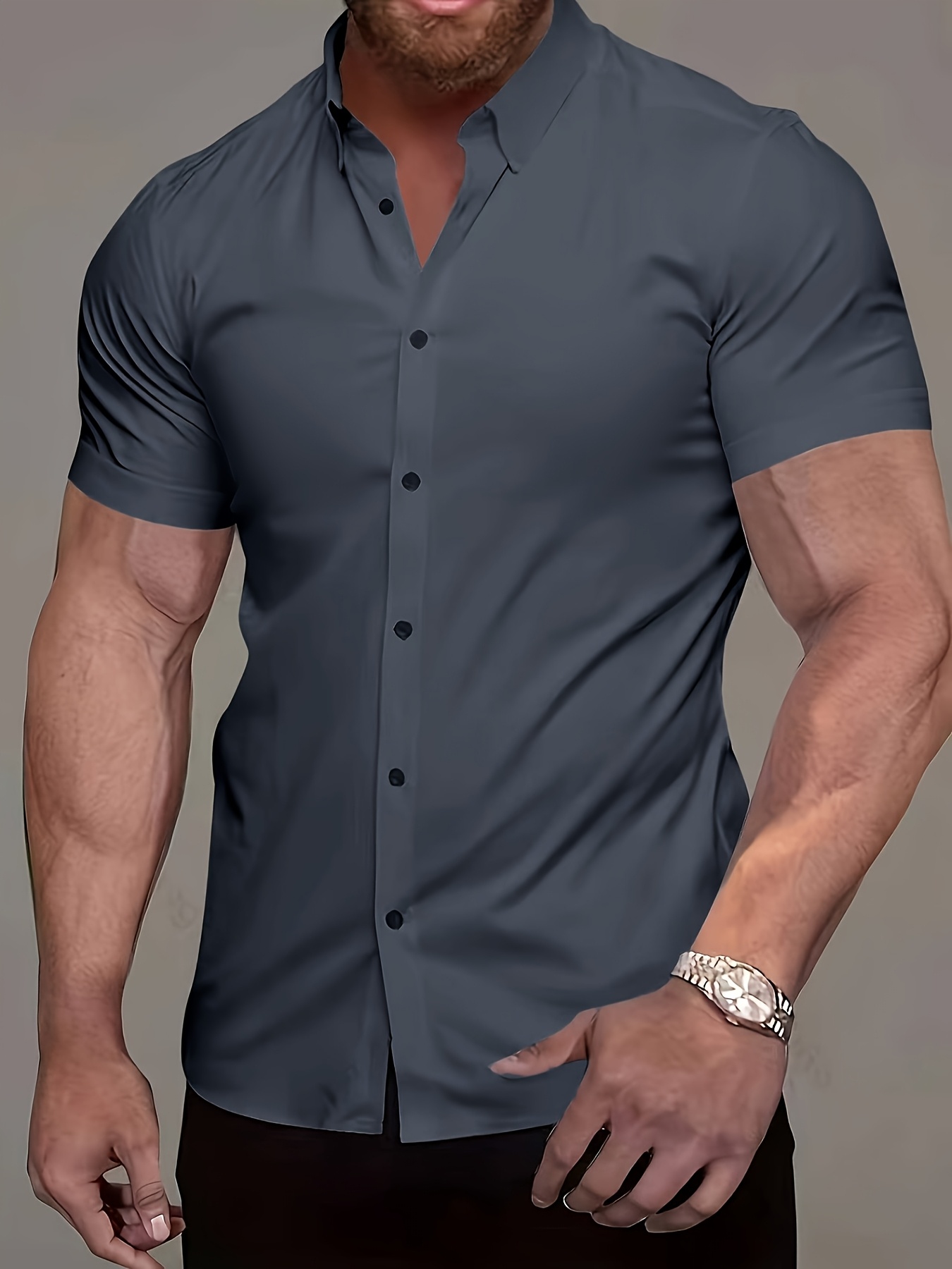 fitness dress shirt Motive Dress Shirt XXXL / Gray