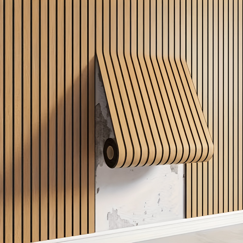 1 roll of self   waterproof and oil resistant grid wallpaper thick wood grain wallpaper   stickers for bedrooms living rooms accent walls tables kitchen cabinets and   furniture applications