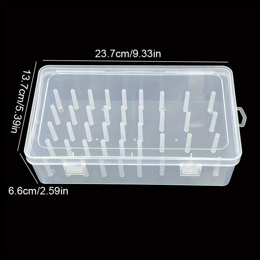 

Large 42- Sewing Thread Organizer - Clear Pp Plastic Storage Box For Embroidery & Quilting Accessories, Portable Large