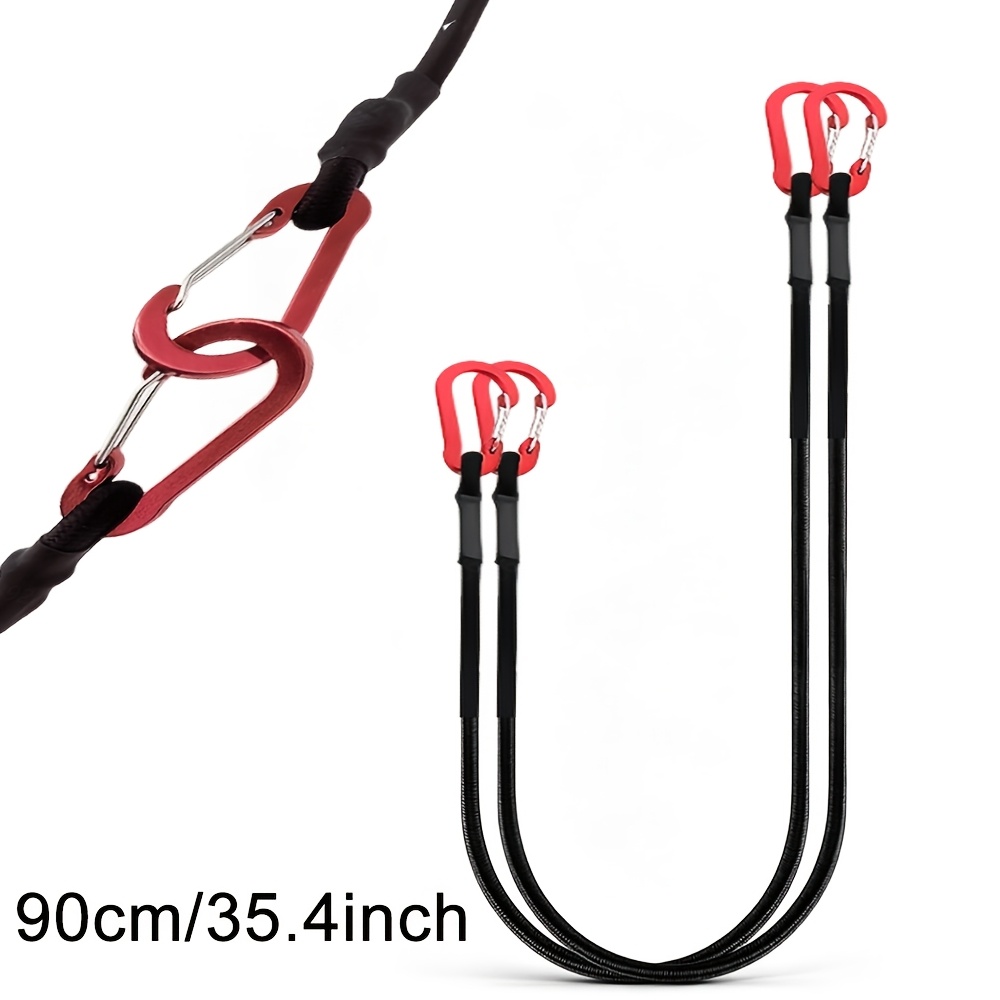 TEMU 2er-Set Gummiseile, elastische Seile mit Karabinerhaken, 90 cm 120 cm 200 cm schwarze Premium-Gummiseile, mit Karabinerhaken, geeignet für Auto,