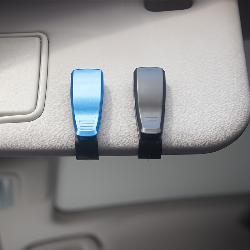 1pc Multifunctional Car Sun Visor Glasses Holder - ABS Material with Bill and ID Card Slots, Essential Car Interior Accessories