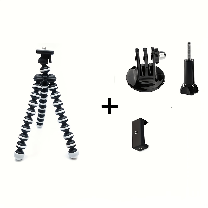 TEMU Flexible Tripod Bracket For Hero 13, 12, 11, 10, 9, 8, 7, 6, 5, 4, 3 Sports Camera, 360 X5, X4, Phone, Sports Camera Additions, Camera Mounts,