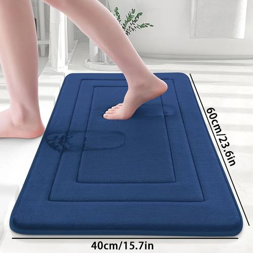 non slip coral fleece bathroom mat soft washable and durable with pvc backing for safety in gray white black navy blue and beige bathroom mat decorations fathers day mothers day gift christmas halloween pvc rug